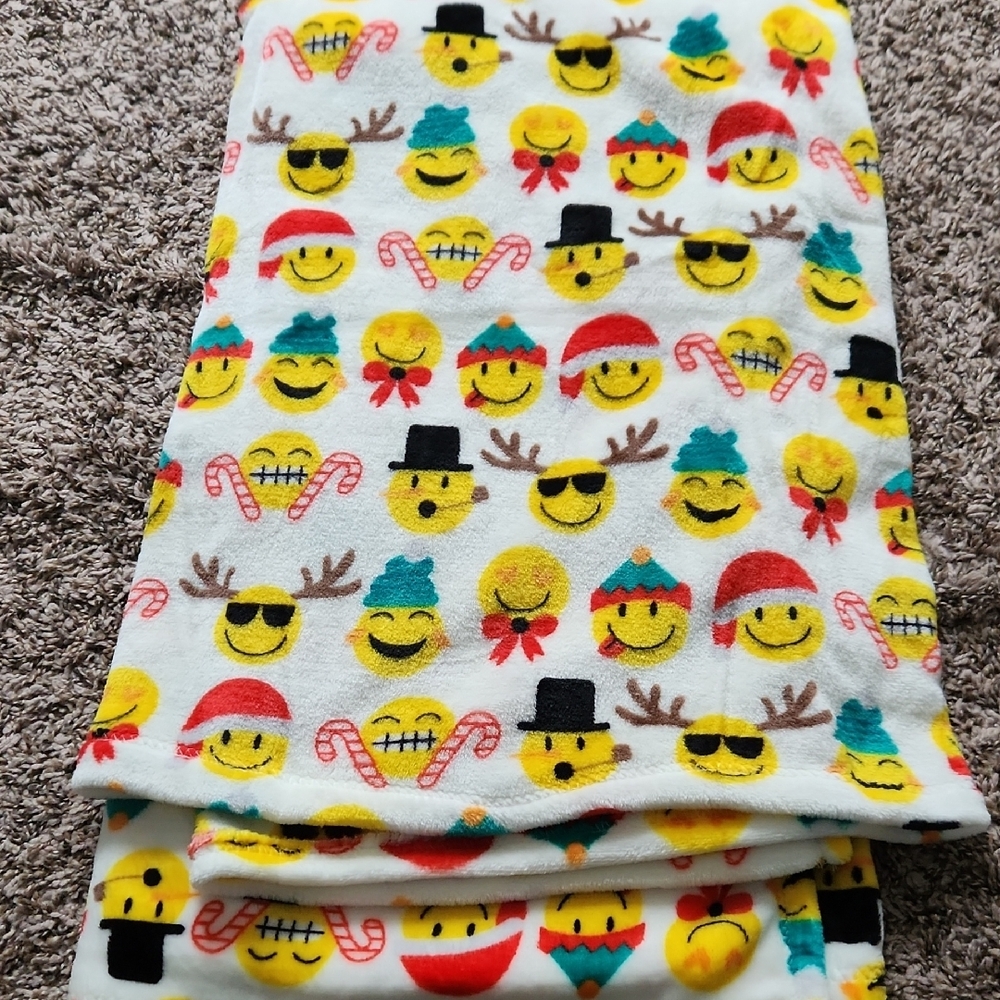 Kids Emoji Pajamas - White with Yellow and Red
